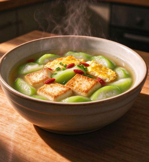 丝瓜煎豆腐怎么做好吃—丝瓜煎豆腐的家常做法