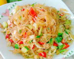 杂蔬肉末炒粉丝