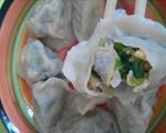 甜椒蛤肉水饺