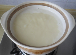 一碗家常的豆浆稀饭的做法步骤4