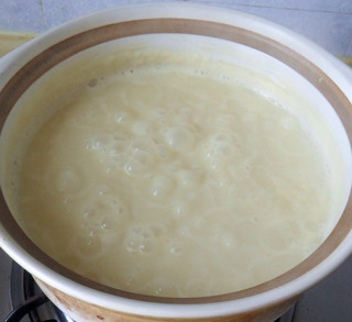 一碗家常的豆浆稀饭的做法步骤5