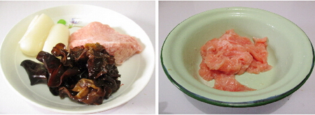 鱼香肉片炒年糕步骤1-2