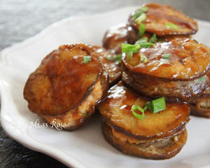 酱烧茄子肉饼