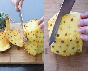 菠萝削皮最简单方法图解_菠萝怎么削皮小窍门
