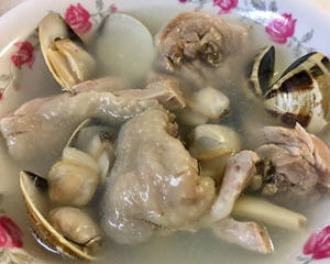 蒜头蛤蜊鸡汤