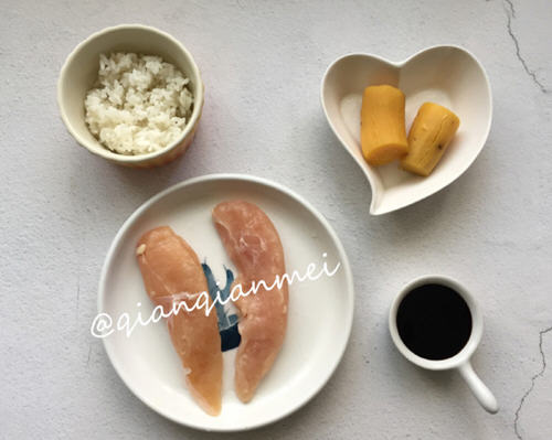 宝宝辅食鸡肉米饭肠4