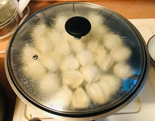 冷冻水饺做冰花煎饺4