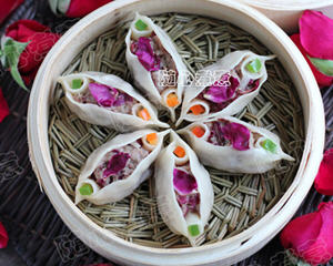 玫瑰花蒸饺